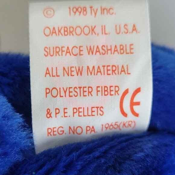 Ty Beanie Baby "Clubby" the Bear with Version #1 Tag Retired Collectible - Picture 8 of 8